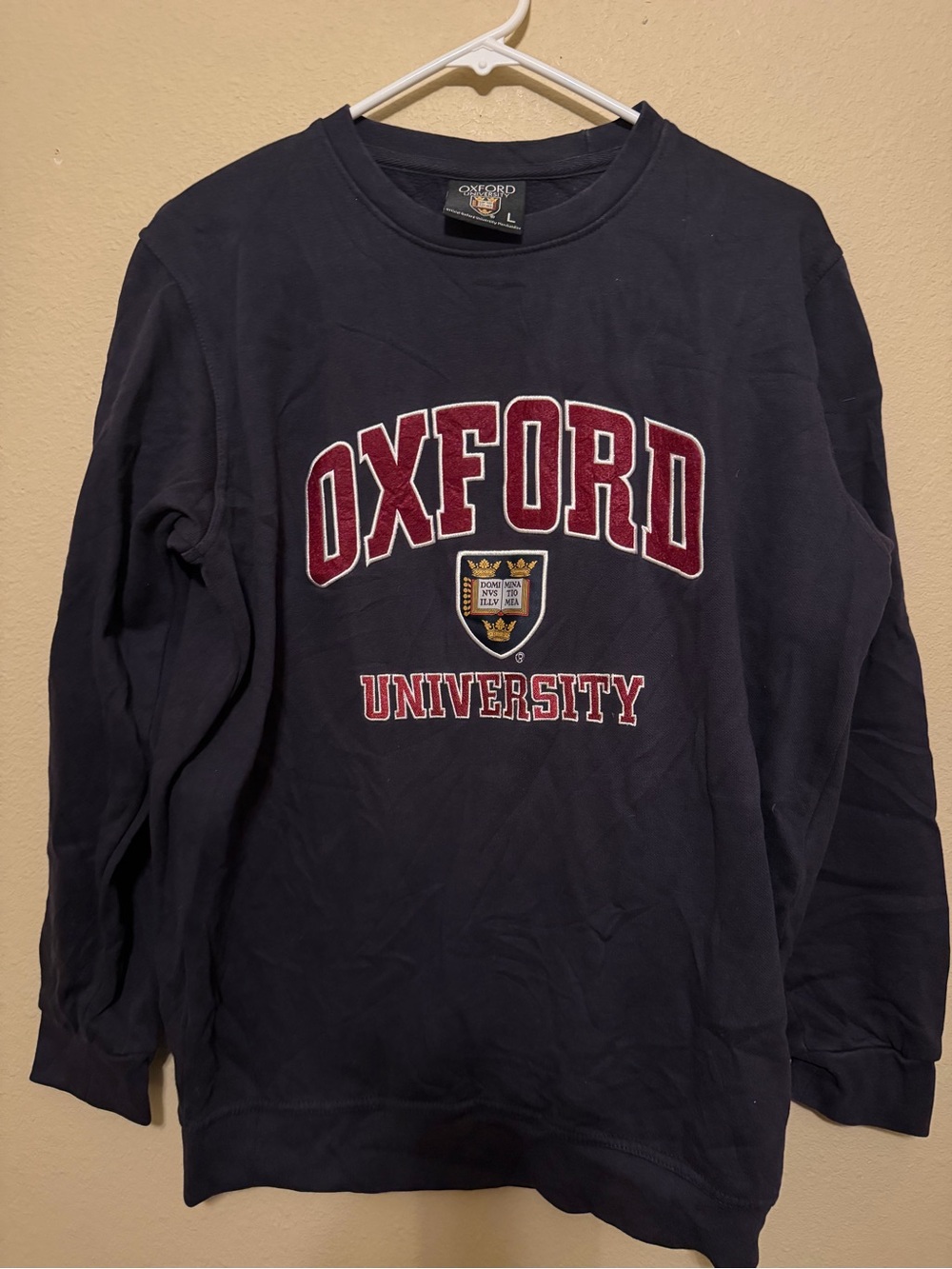 Oxford University Men’s Large Charcoal Gray Crewneck Sweatshirt NWOT
